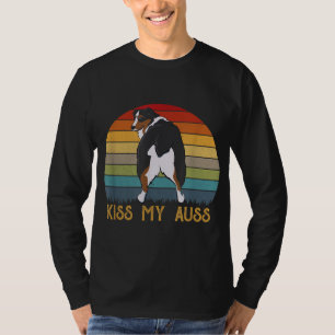 Camiseta Beija Meu Auss Engraçado Aussie Mãe Aussie Proprie