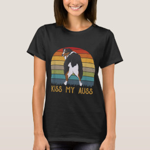 Camiseta Beija Meu Auss Engraçado Aussie Mãe Aussie Proprie