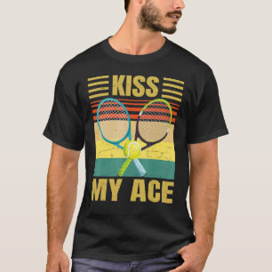 Camiseta Beija Meu Jogador De Tênis De Ace Retro Sarcasmo