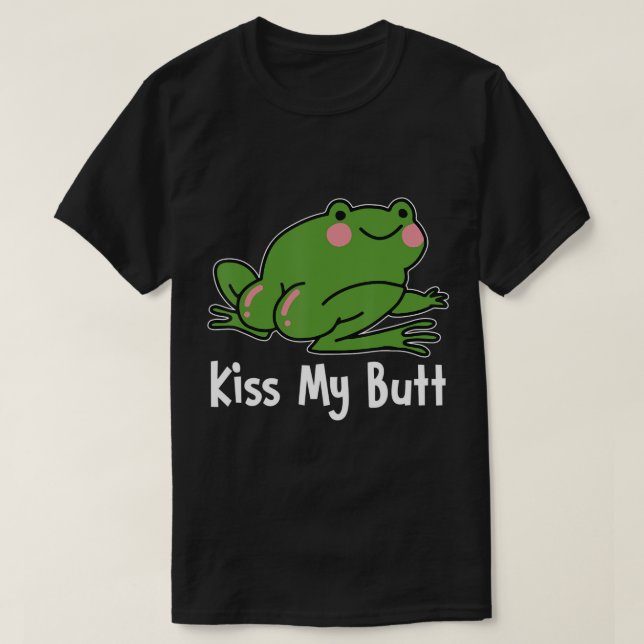 Camiseta Beija minha Sapo verde Bumbum quente (Frente do Design)