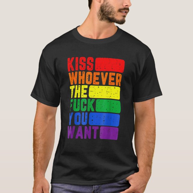 Camiseta Beija Quem Quiser Lgbtq Gay Lésbica Awar (Frente)