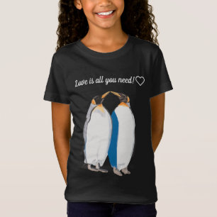 Camiseta "beijando" o rei pinguins