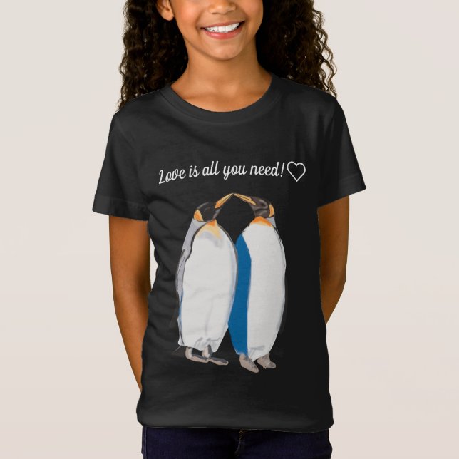 Camiseta "beijando" Rei Pinguins (Frente)