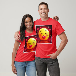 Camiseta Beijar Emoji Soprando Corações