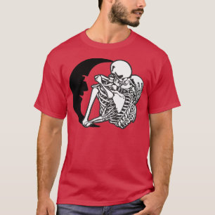 Camiseta Beijar O Amor Do Esqueleto, Amantes, Tarot Card, V