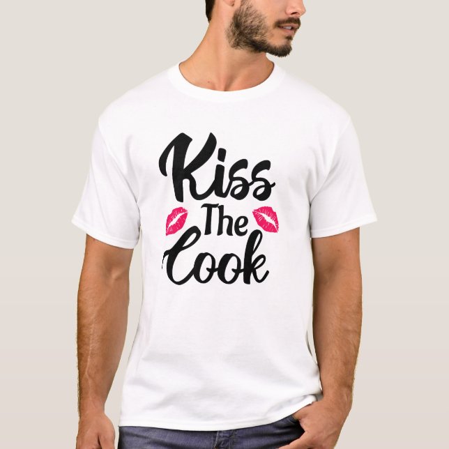 Camiseta Beije A Cozinha, Engraçado Presente Novamente, Coz (Frente)