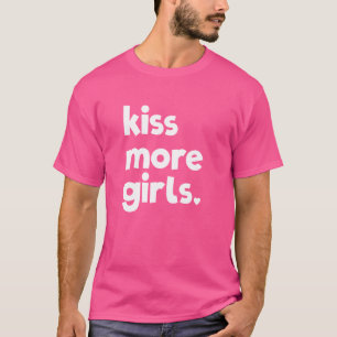 Camiseta Beije Mais Meninas Orgulho Lésbico LGBTQ Beija Mai