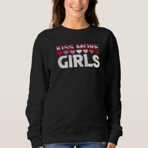 Camiseta Beije Mais Raparigas Lgbt Lésbicas Bi Orgulho Mulh