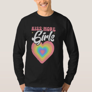 Camiseta Beije Mais Raparigas Orgulho LGBT Lésbica e Casal 