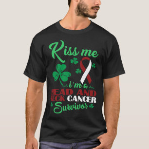 Camiseta Beije-Me Cabeça E Sobrevivente de câncer De Pescoç