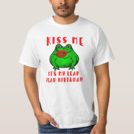CAMISETA BEIJE-ME É MEU ANIVERSÁRIO DE ANO BISSEXTO COM SAP