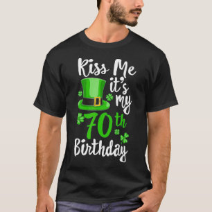 Camiseta Beije-me. É meu Dia de São Patrício de Aniversário
