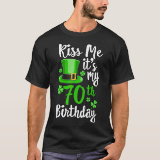 Camiseta Beije-me. É meu Dia de São Patrício de Aniversário
