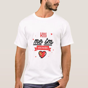Camiseta Beije-me Estou Vacinado