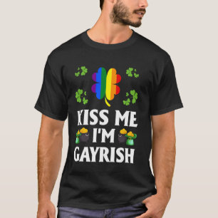 Camiseta Beije-Me Eu Sou Gayrish Gay Lgbt Orgulho Rua Engra