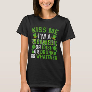 Camiseta Beije-me Eu Sou Irlandês Bêbado Seja Qual For Para