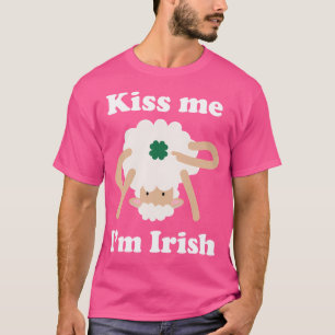 Camiseta Beije-Me Eu Sou Irlandês Ovelha Divertido Humor Di