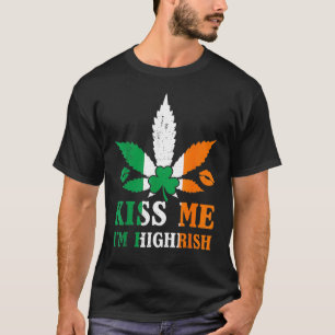 Camiseta Beije-Me Eu Sou Irlandês Shamrock Engraçado Irland