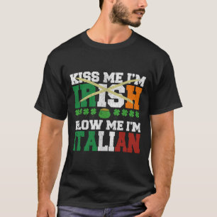 Camiseta Beije Me Eu Sou Irlandês Sopre Me Eu Sou Italiano
