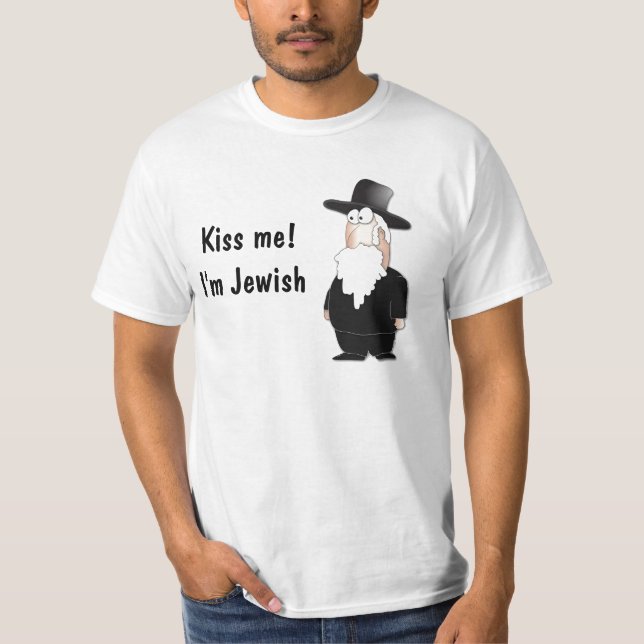 Camiseta Beije-me - eu sou judaico (Frente)