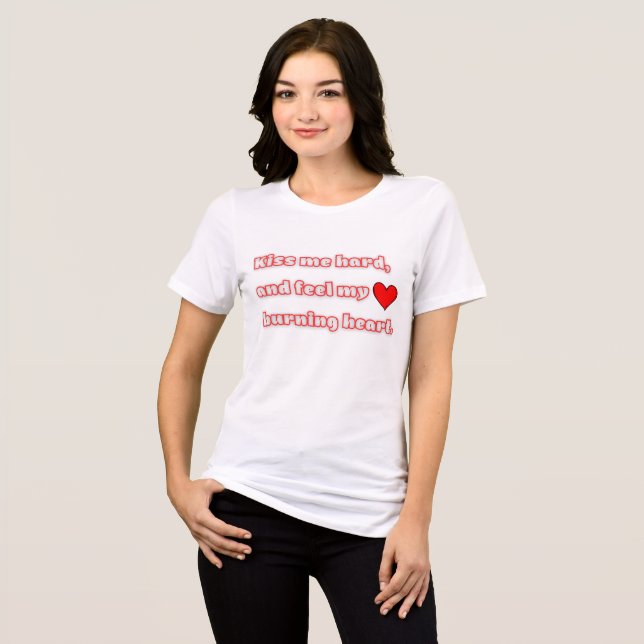Camiseta beije-me forte (Frente Completa)