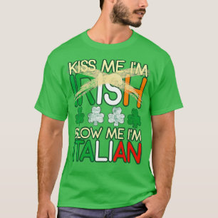 Camiseta Beije-Me Im Irish Blow Me Im Italiana St Patricick