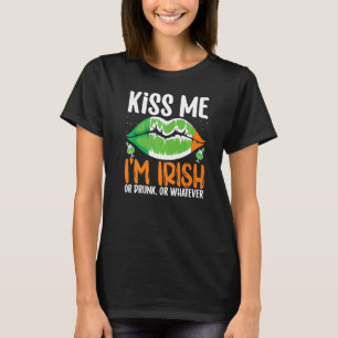 Camiseta Beije-me Im Irish Ou Bebado Ou Whaterver St Patric