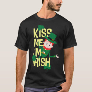 Camiseta Beije-me Im Irish Patty, Dia de São Patrício engra