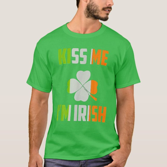 Camiseta Beije-Me Im Irish Saint Patrick Day Gifts (Frente)