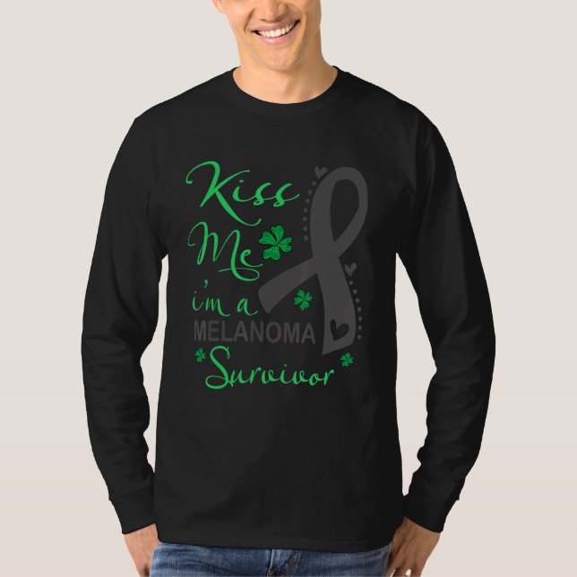 Camiseta Beije-Me Im Melanoma Survivaz Rua Dia Patrick (Frente)