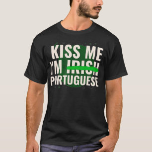 Camiseta Beije-Me Iu2019m Rua Irlandês Engraçado Português 