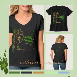 Camiseta Beije-me lábios Shamrock preto