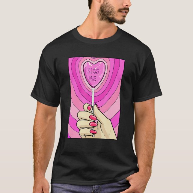 Camiseta Beije-Me Lollipop Candy Lovecore Estético Taken Co (Frente)