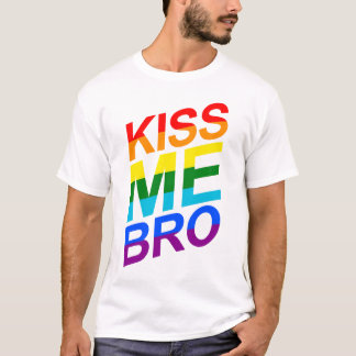 Camiseta Beije-me, Mano Engraçado Gay LGBT