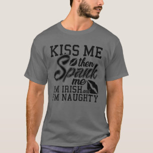 Camiseta Beije-me me apunhalar-me, sou irlandês