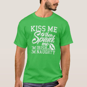 Camiseta Beije-me me apunhalar-me, sou irlandês