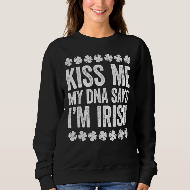 Camiseta Beije-Me Meu Adn Diz Que Sou Irlandês Tee Saint Pa (Frente)