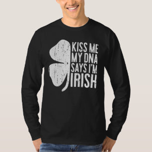 Camiseta Beije-Me Meu Adn Diz Que Sou Irlandês Tee Saint Pa