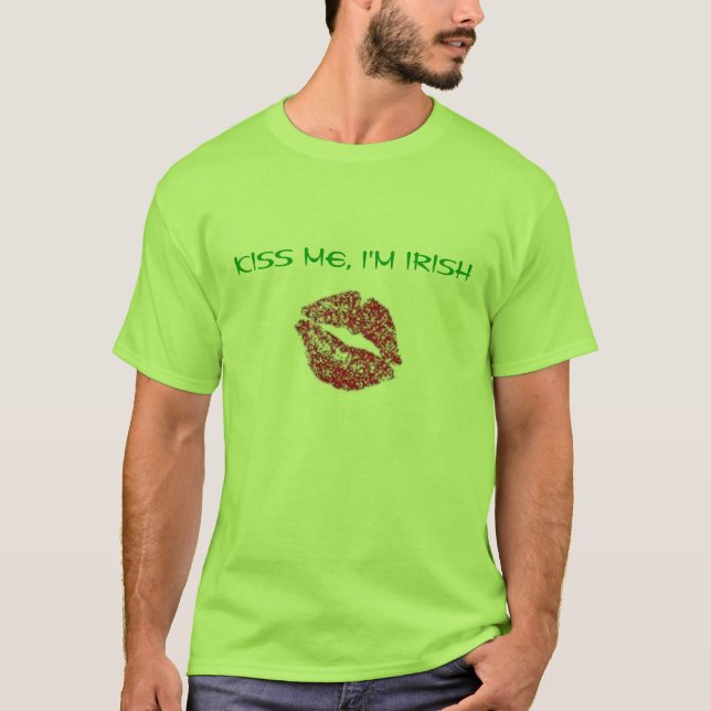 Camiseta Beije-me, mim são irlandês (Frente)