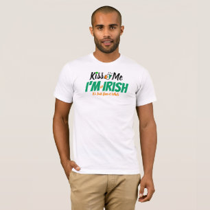 Camiseta Beije-me, não sou irlandês, foi engraçado