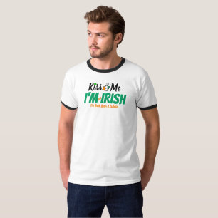Camiseta Beije-me, não sou irlandês, foi engraçado