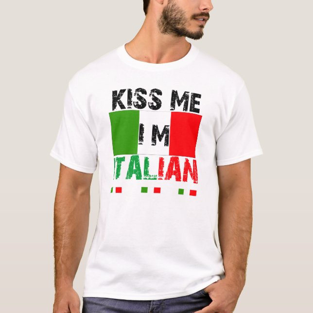 Camiseta Beije-me no italiano (Frente)