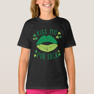 Camiseta Beije-Me Por Dia de São Patrício De Sorte