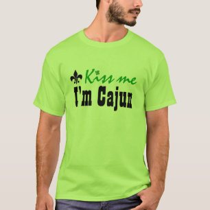 Camiseta Beije-me que eu sou Cajun - personalizado