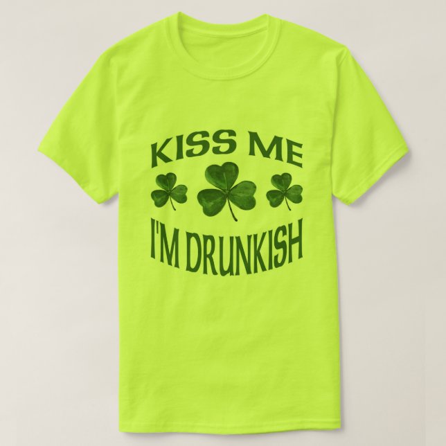 Camiseta Beije-me que eu sou Drunkish (Frente do Design)