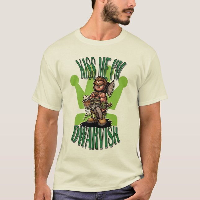 Camiseta beije-me que eu sou dwarvish (Frente)