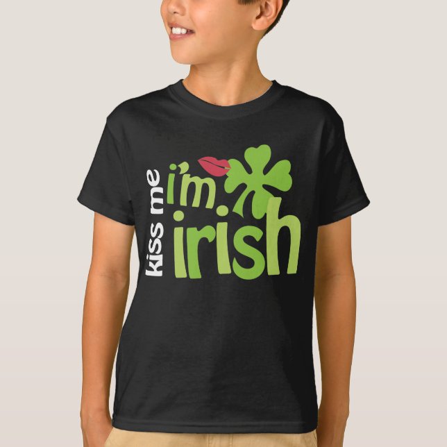 Camiseta Beije-me que eu sou irlandês (Frente)