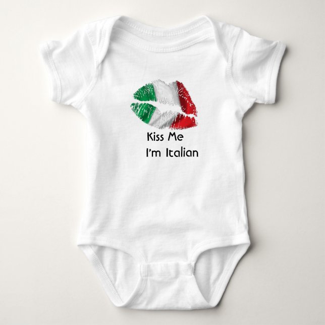 Camiseta Beije-me que eu sou italiano (Frente)