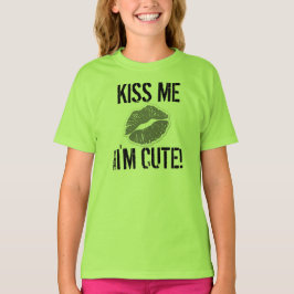 Camiseta Beije-me que eu sou meninas bonitos dos lábios do