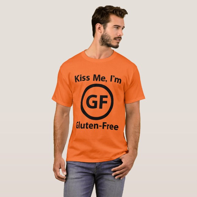 Camiseta Beije-me que eu sou sem glúten (Frente Completa)